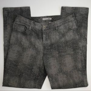 Chico’s Platinum Snakeskin Ultimate Fit Slim Leg